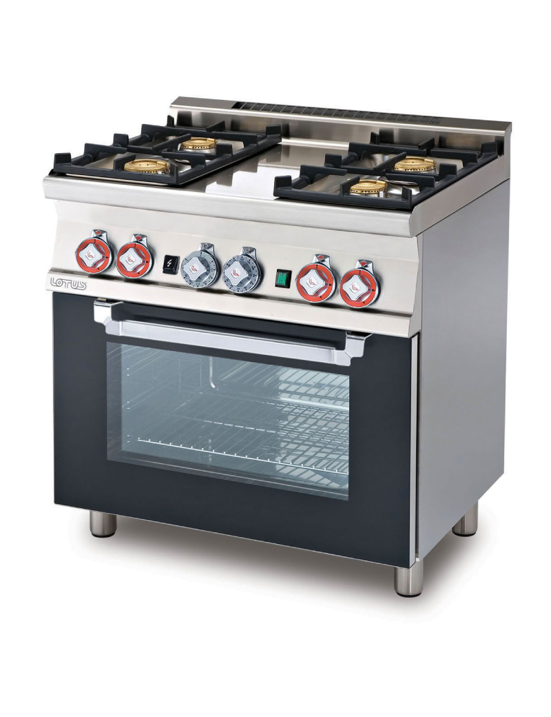 Gas cooker Lotus CF468G with 4 burners and static gas oven with grill