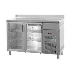 Bar refrigerated counter with 2 glass doors GTBR-150-V