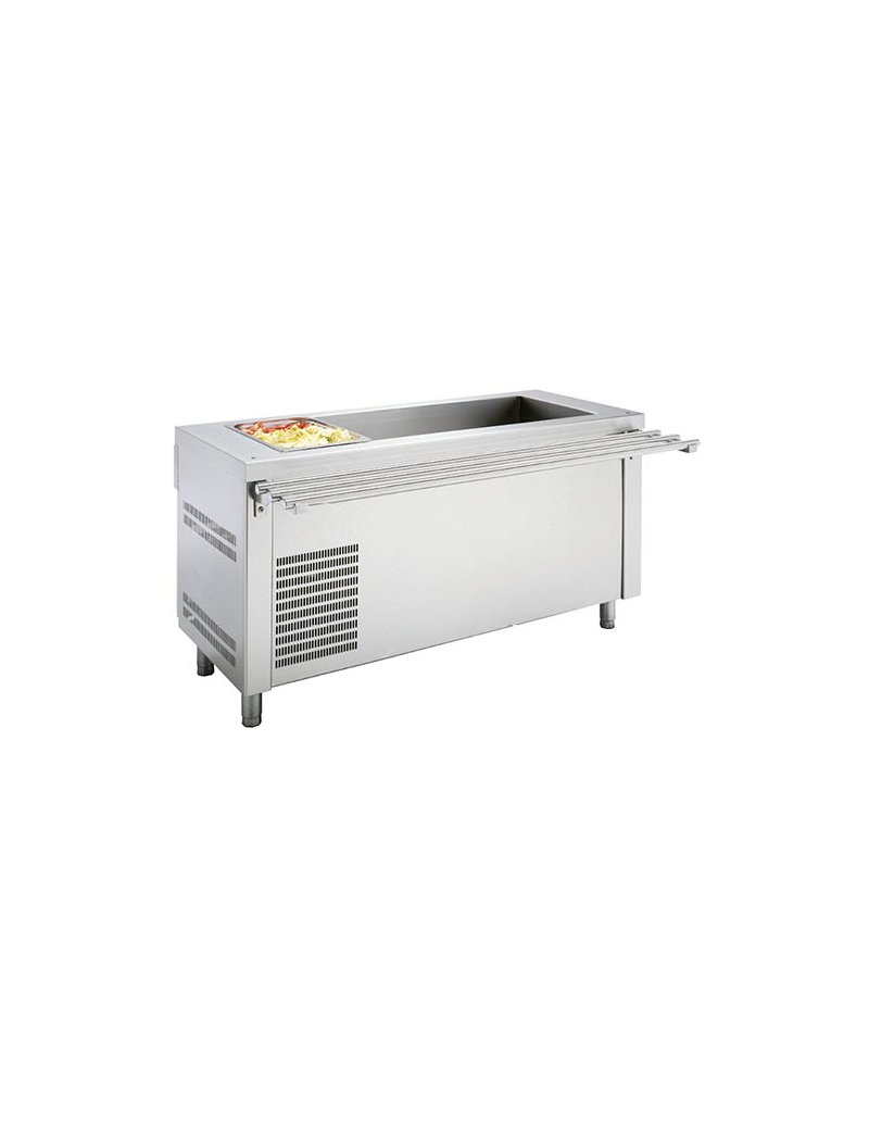 Counter with refrigerated well with or without under storage