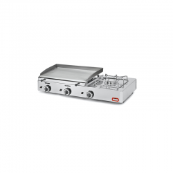 Polished steel gas griddle...