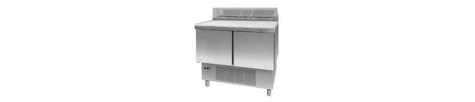 Refrigerated counters for food preparation